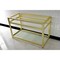 Fauceture VSP4922B7 49-Inch x 22-Inch Steel Console Sink Base with Glass Shelf, Brushed Brass VSP4922B7 - alternate 2